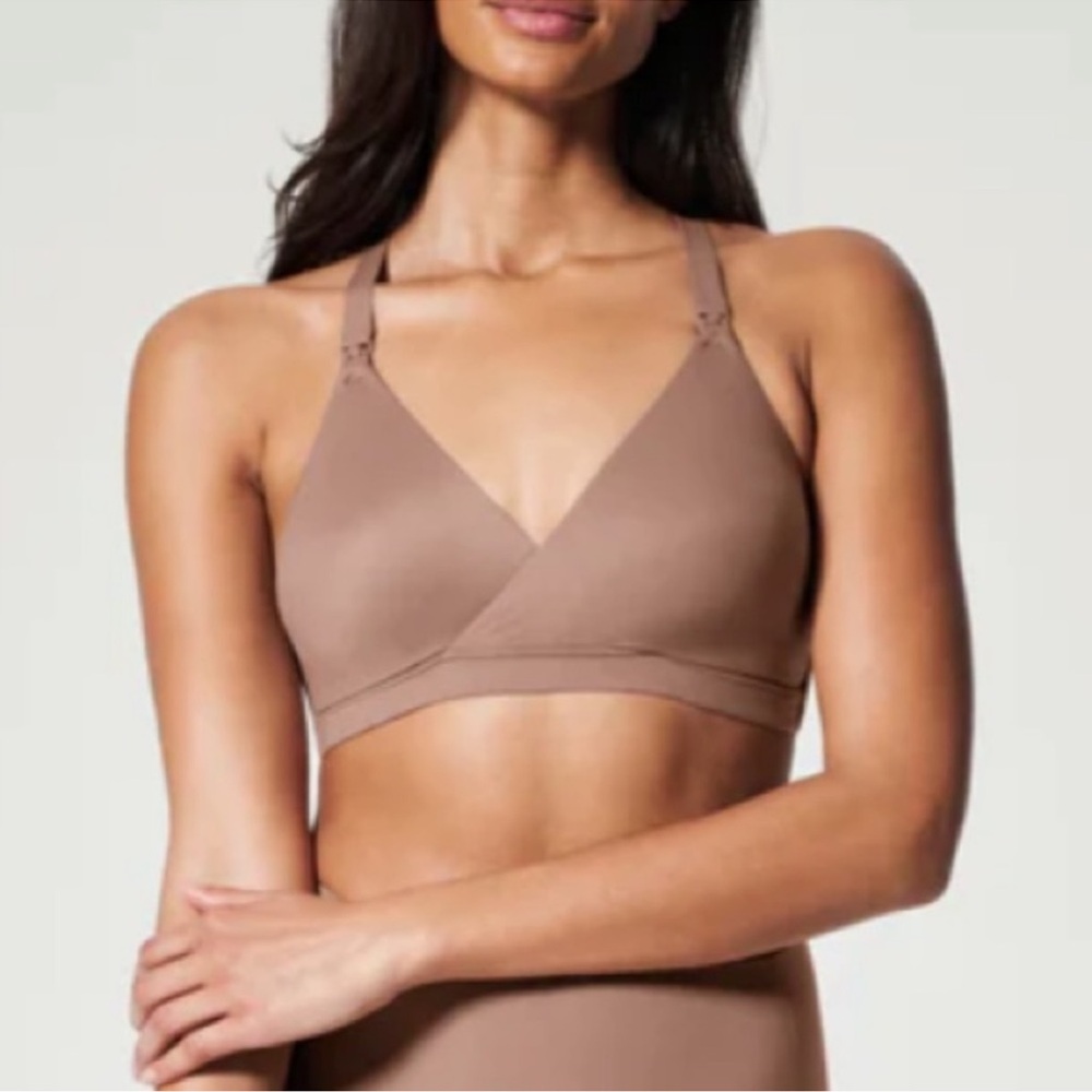 SPANX Bra-Llelujah Mama Nursing Bra Cafe au lait Small